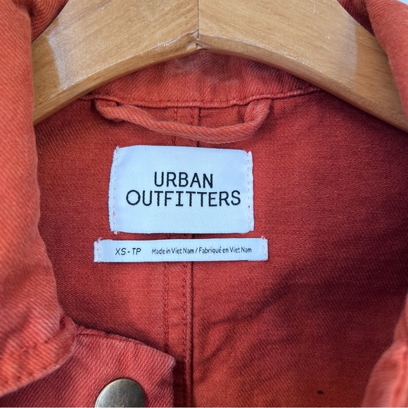 Urban Outfitters Orange Cropped Denim Jean Jacket - Picture 5 of 8